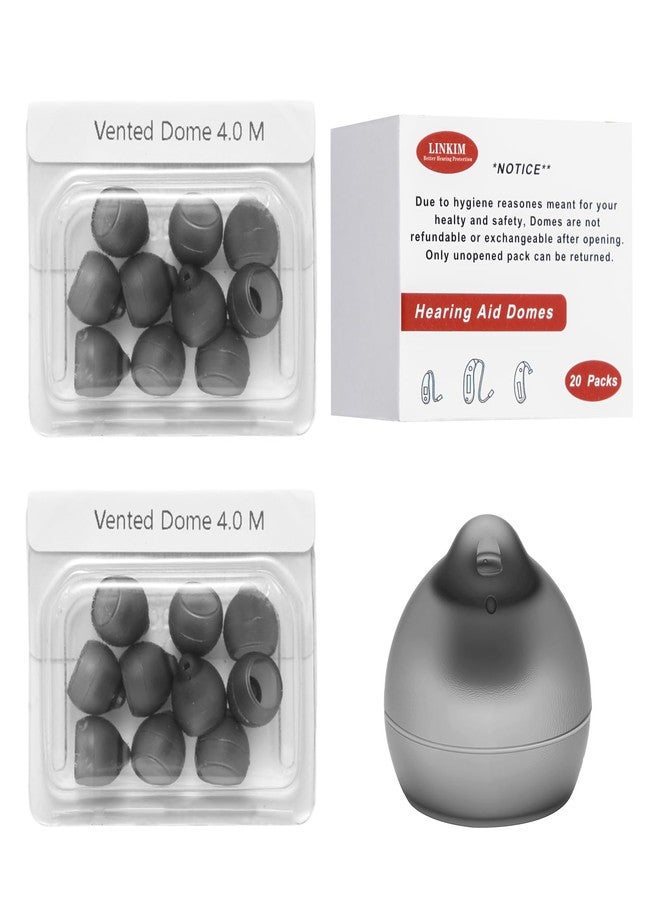 Jofi linkim 20 Counts Phonak Vented 4.0 Hearing Aid Domes, Vented Domes for Phonak Audeo Marvel Paradise Lumity Accessory (Vented 4.0 Dome Medium) - Image 1