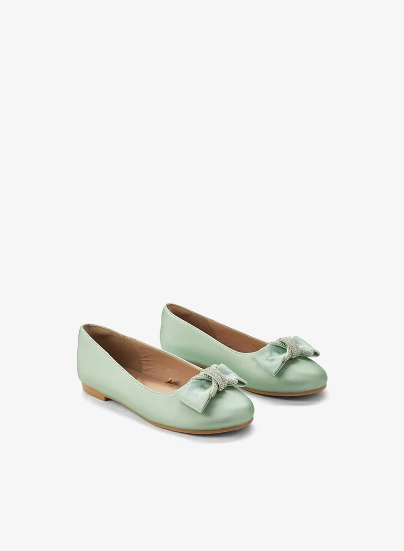 سيليست Girls Bow Embellished Ballerina Shoes