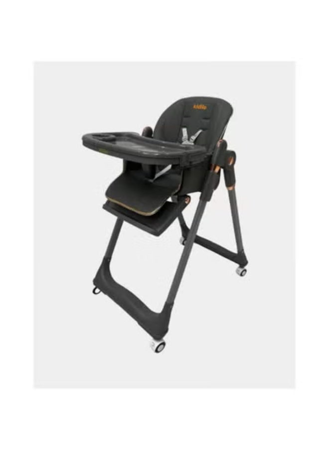 Kidilo 5-level folding high chair with backrest for entertaining the child, code (8122) - Image 3