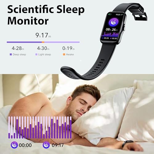 JYUAJOI Fitness Tracker with 24/7 Continuous Heart Rate, Blood Oxygen Monitor, Smart Watch with Sleep Monitor, IP68 Waterproof Activity Tracker Step Counter for Women Men (Black) - Image 4