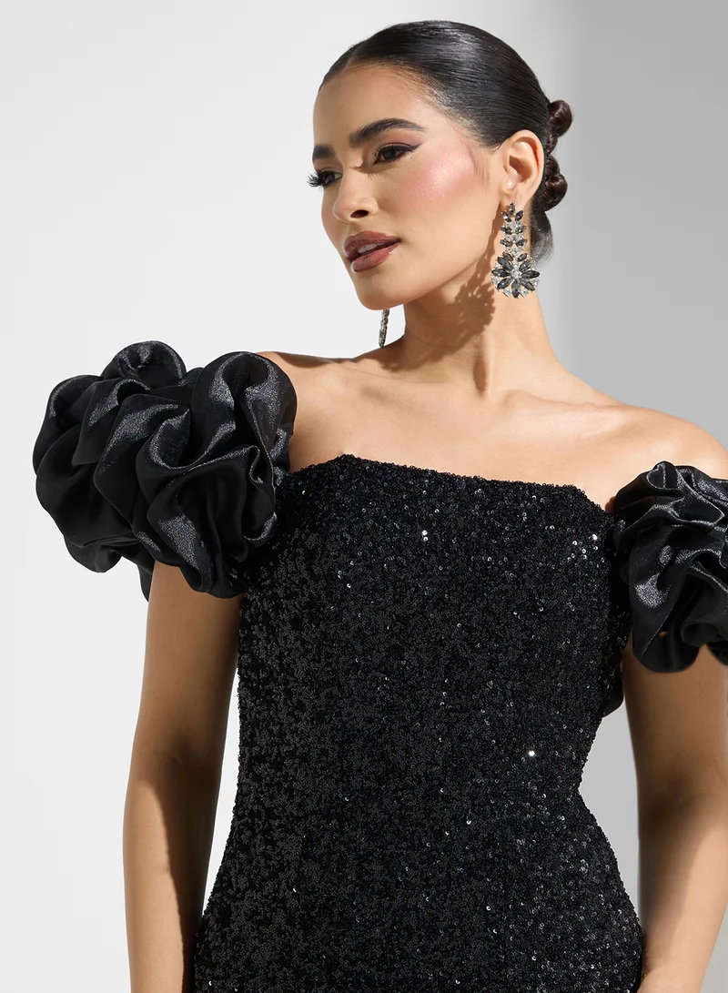 Namshi x Sequin Puffball Dress