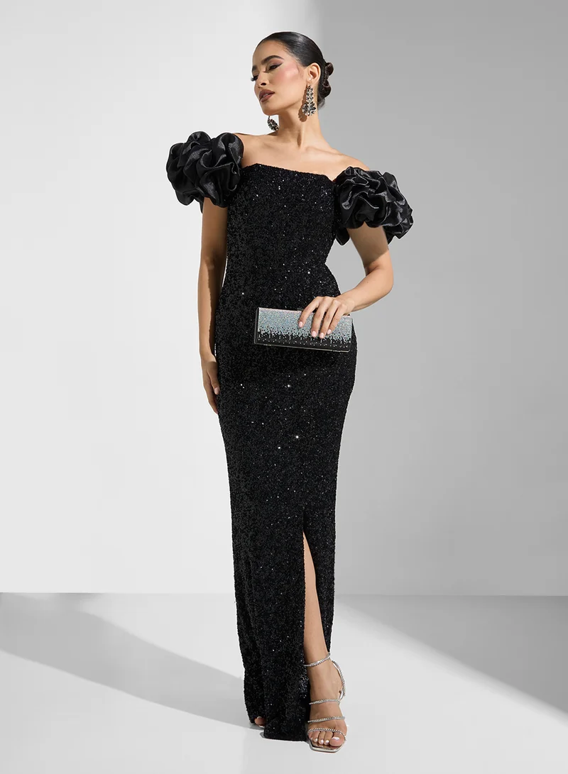 Namshi x Sequin Puffball Dress
