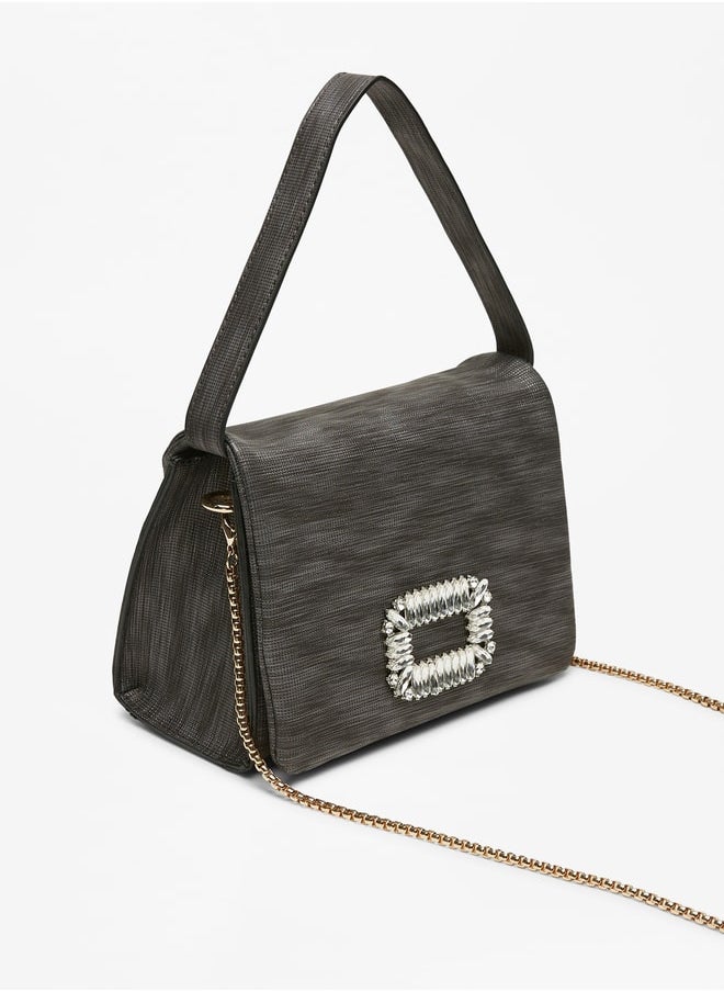 Flora Bella By Shoexpress - Women Embellished Satchel Bag with Handle and Adjustable Strap - Image 1
