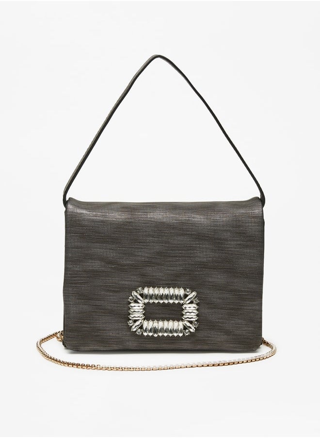 Flora Bella By Shoexpress - Women Embellished Satchel Bag with Handle and Adjustable Strap - Image 1