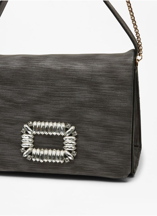 Flora Bella By Shoexpress - Women Embellished Satchel Bag with Handle and Adjustable Strap - Image 1