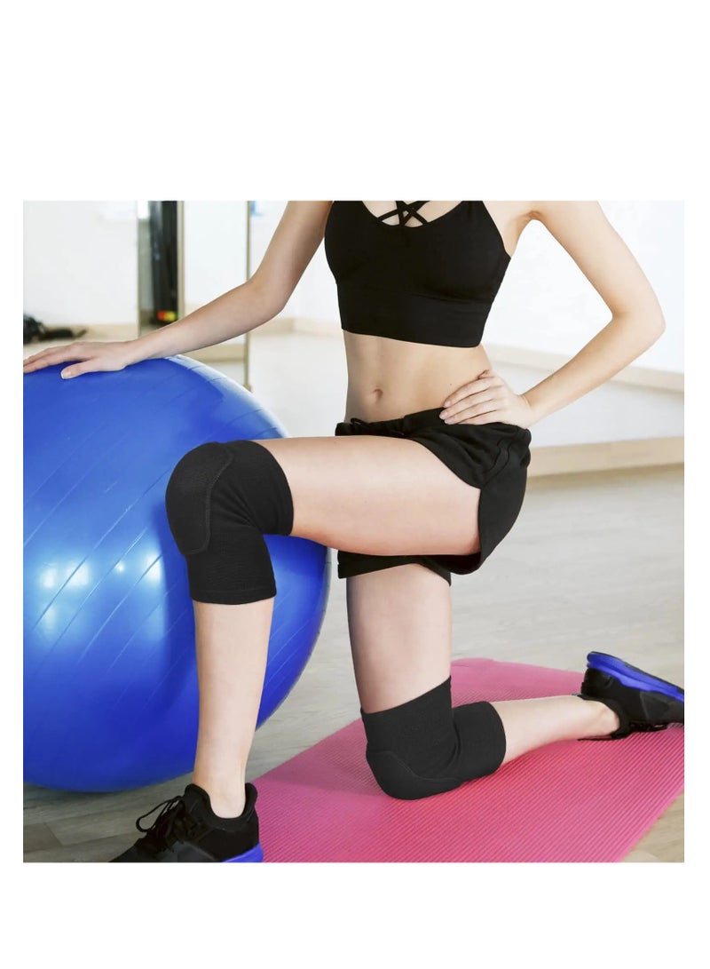 SOLARAE 3 Pairs Dance Knee Pad Volleyball Knee Pads, with Sponge Knee Protector Guards, for Adult Kids Sports Dance Football Gym Skating Yoga Pole Floor Dance Non-slip Elastic Padded Knee Brace Support - Image 3