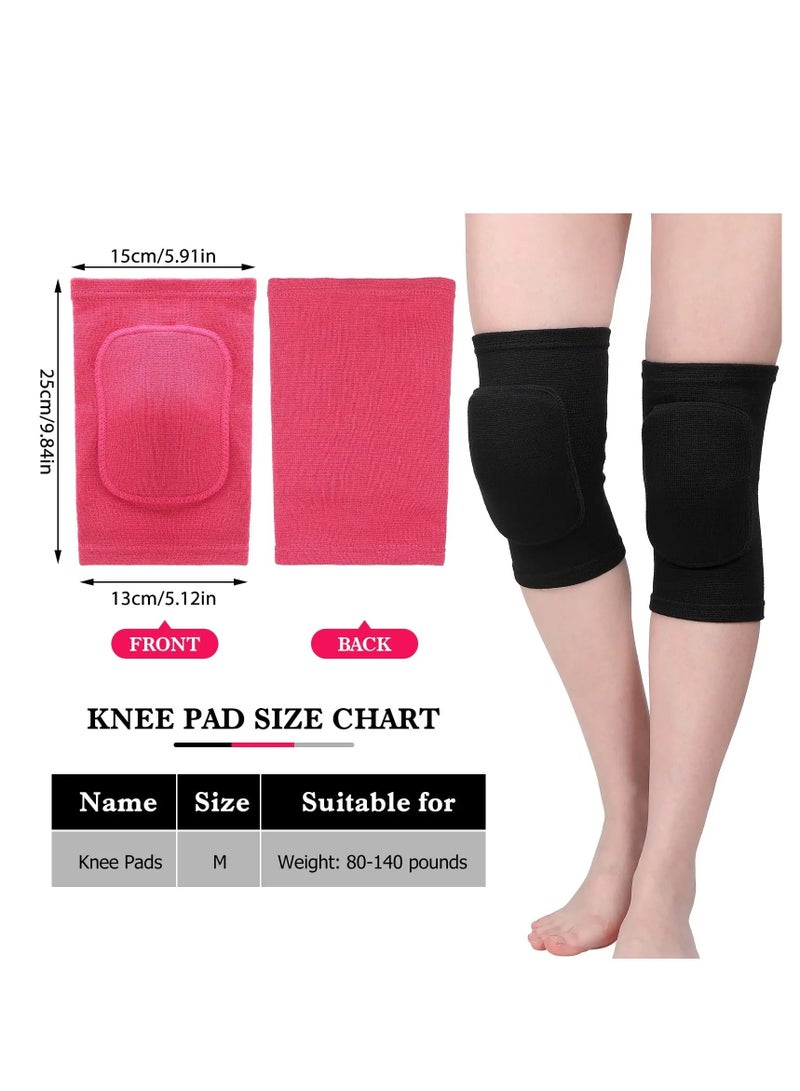 SOLARAE 3 Pairs Dance Knee Pad Volleyball Knee Pads, with Sponge Knee Protector Guards, for Adult Kids Sports Dance Football Gym Skating Yoga Pole Floor Dance Non-slip Elastic Padded Knee Brace Support - Image 4