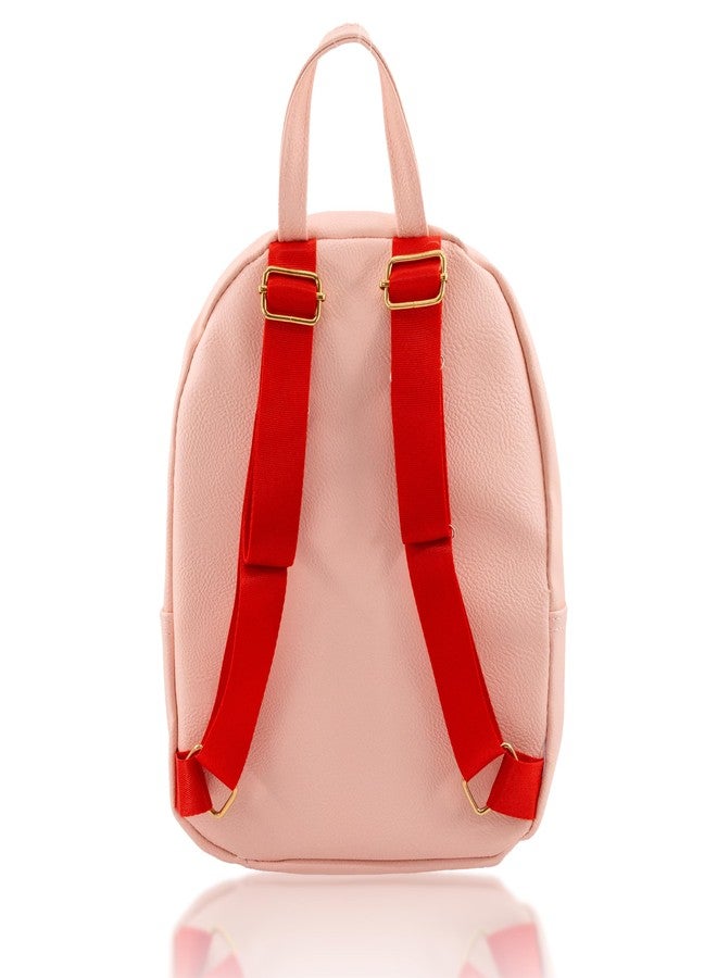 Fast Forward Strawberry Shortcake Backpack for Women, Men, Unisex | Cute PU Leather 10" Mini Backpack, Strawberry Shortcake, 10" H x 8" W x 0.75" D - Image 3