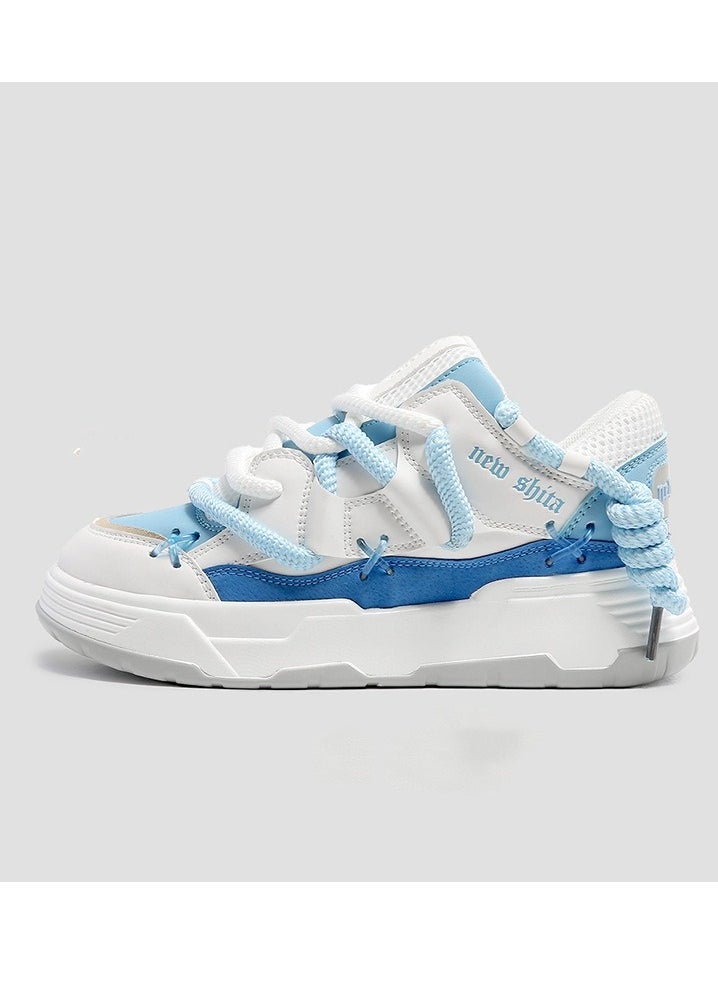 KUYING New Thick Sole Elevated Board Shoes 