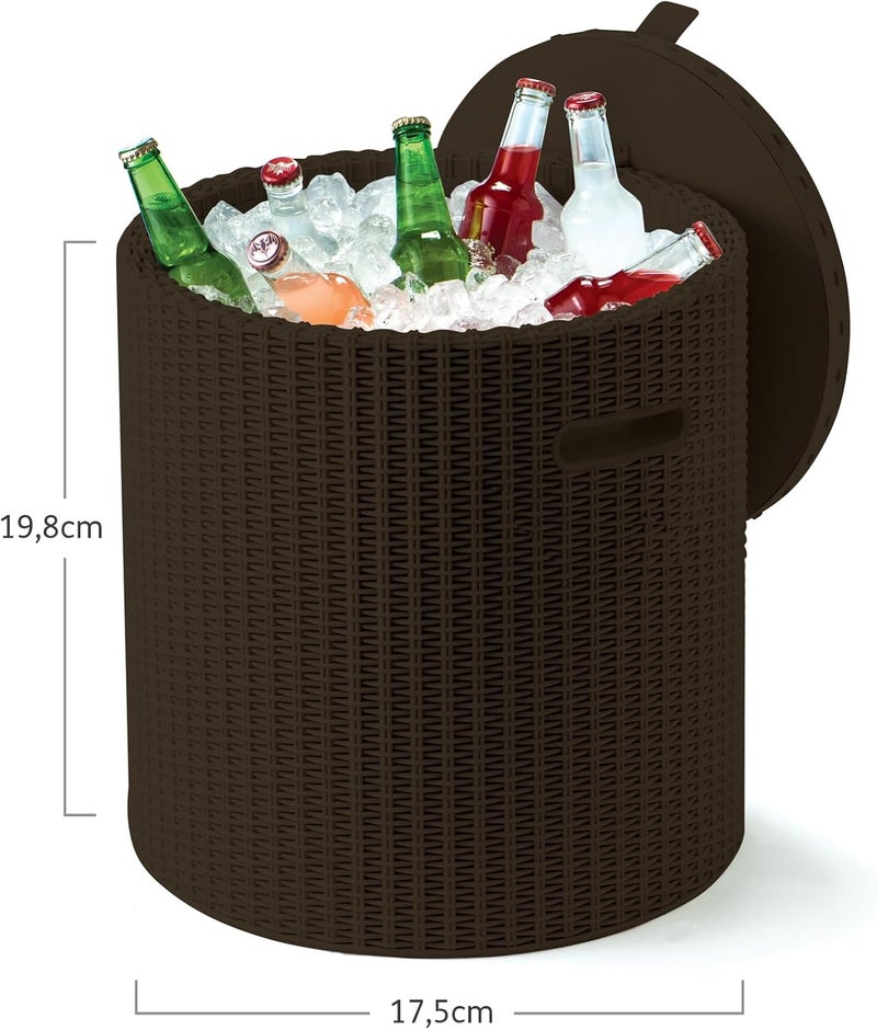 Keter Cool Stool Garden Table 39 Litre Brown - Image 3