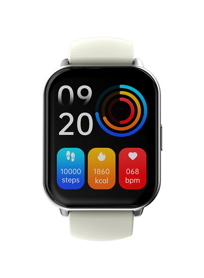 HiFuture Zone2 1.96 Inch Ips Display Bt Calling Smart Watch - Silver White - Image 1