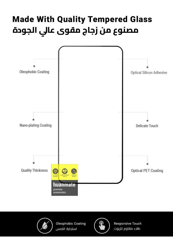 Full Screen Protector With Camera Protector For Samsung Galaxy S23 Plus Black/Clear