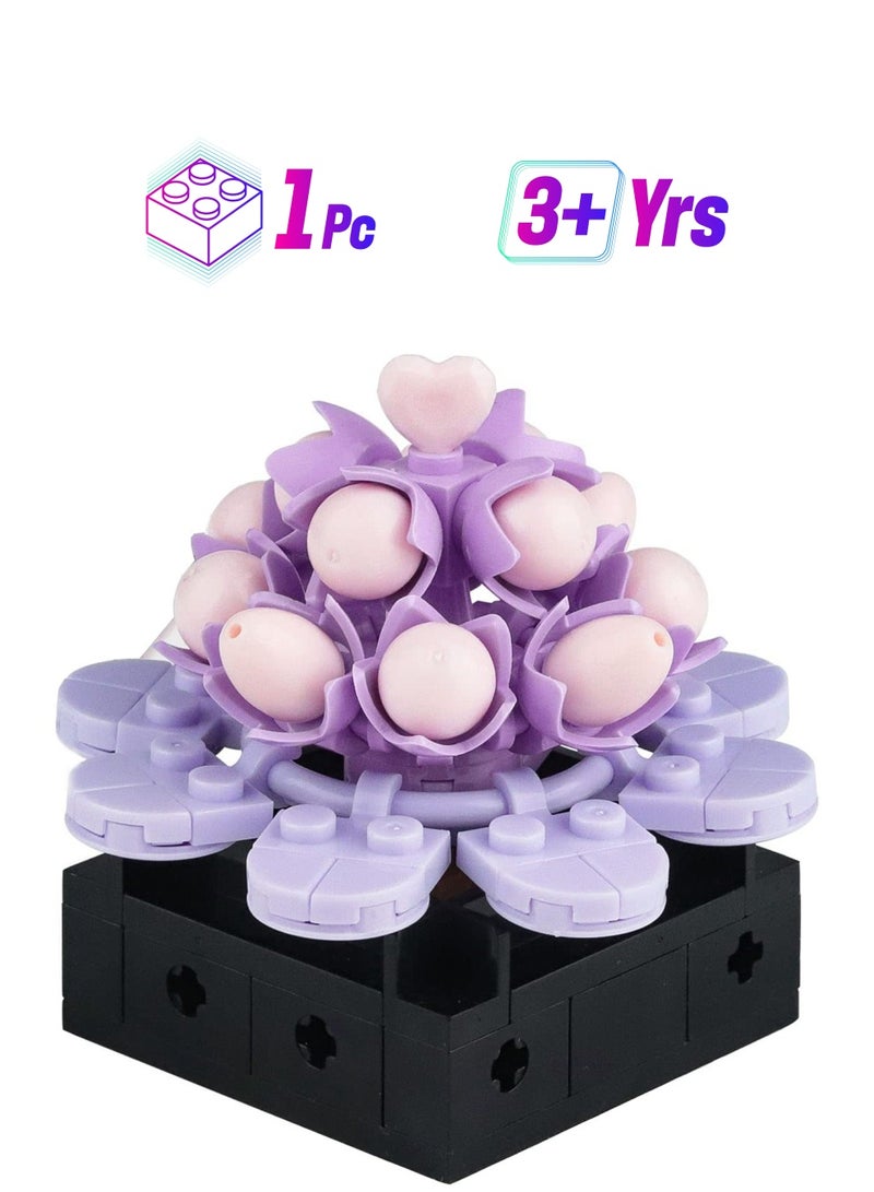 Succulents Plants Building Set, Plant Decor Building Set for Adults,  DIY Plant Building Blocks for Kids Adults, Home or Office Succulents Display - Image 1