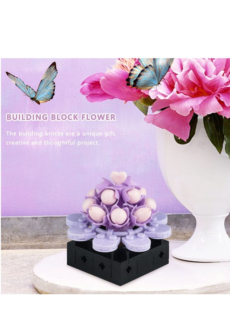 Succulents Plants Building Set, Plant Decor Building Set for Adults,  DIY Plant Building Blocks for Kids Adults, Home or Office Succulents Display - Image 2