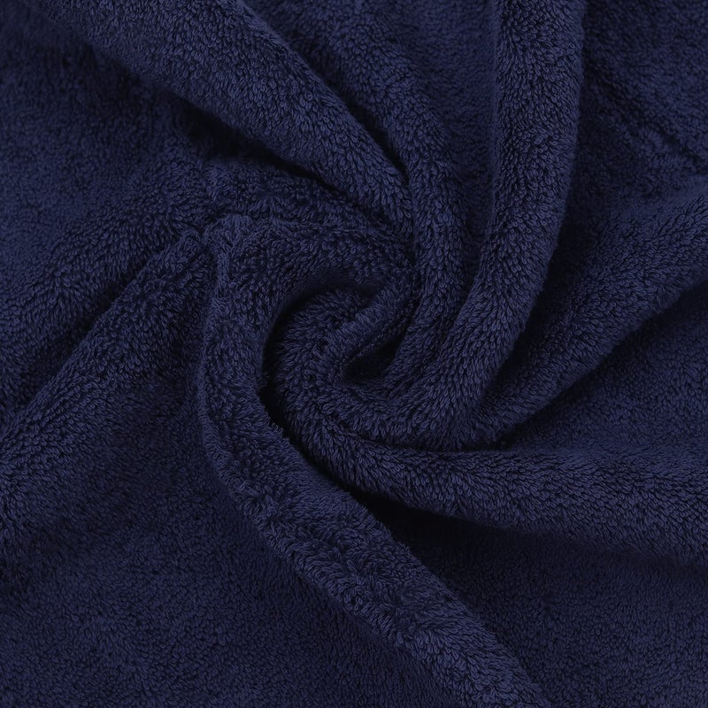 BC BARE COTTON Luxury Hotel & Spa Quality, Quick Dry 100% Turkish Cotton 700 GSM, Eco Friendly Towel, for Bathroom Dobby Border Soft Bath Towel Set 27 X 54 (Navy Blue, Bath Towels - Set of 2) - Image 3