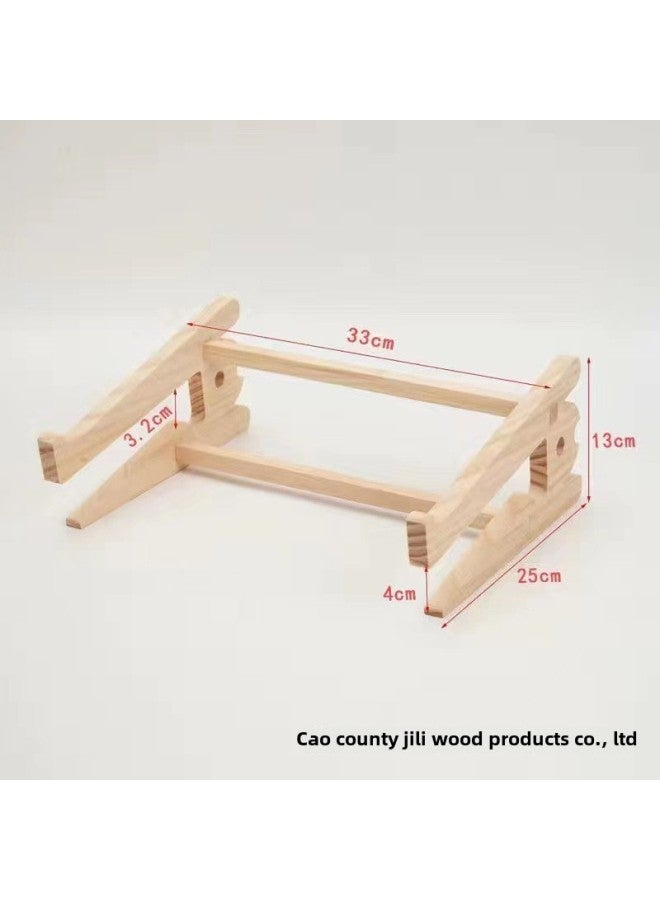 Solid Wood Laptop Bracket Bracket Hanging Height Increasing Rack Reinforced Game Cooling Rack Vertical Desktop Finishing-Color:Koi: Reinforced Large Size For 14.3-19.3 - Image 1