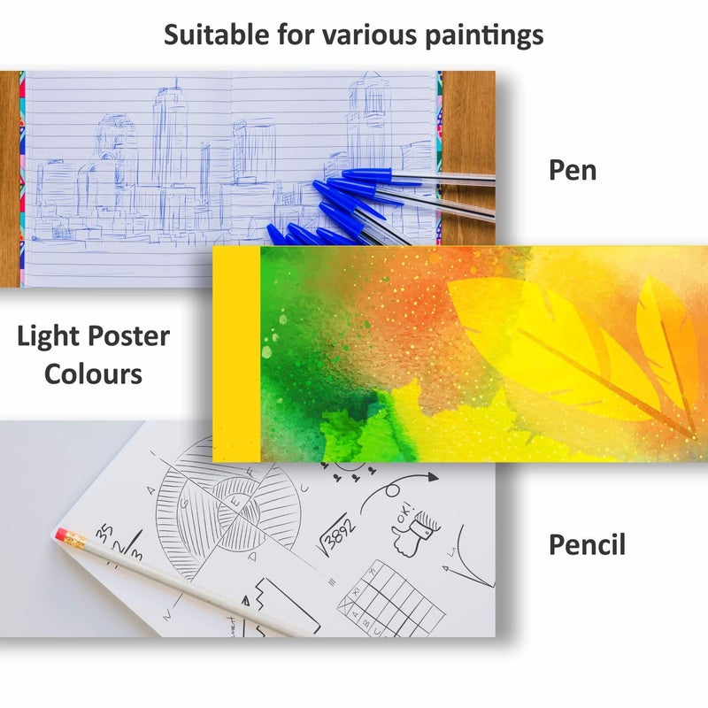 Anupam Anupam Amateur Sketch Book A4 25 Sheets 50 Pages 100GSM Durable Acid Free Drawing Book Top SpiralBound Sketchbook for Artists Kids for Marker Colored Pencil Charcoal Pastels Set of 3 - Image 5