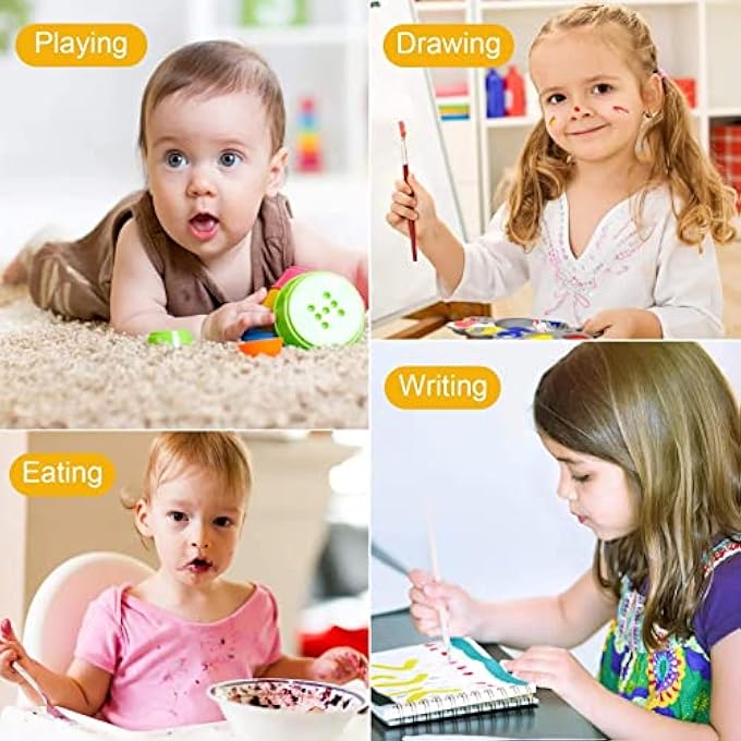 2 PACK KIDS ART SMOCKS TODDLER SMOCK WATERPROOF ARTIST PAINTING APRONS LONG SLEEVE WITH 3 POCKETS FOR AGE 2-6 YEARS - Image 4