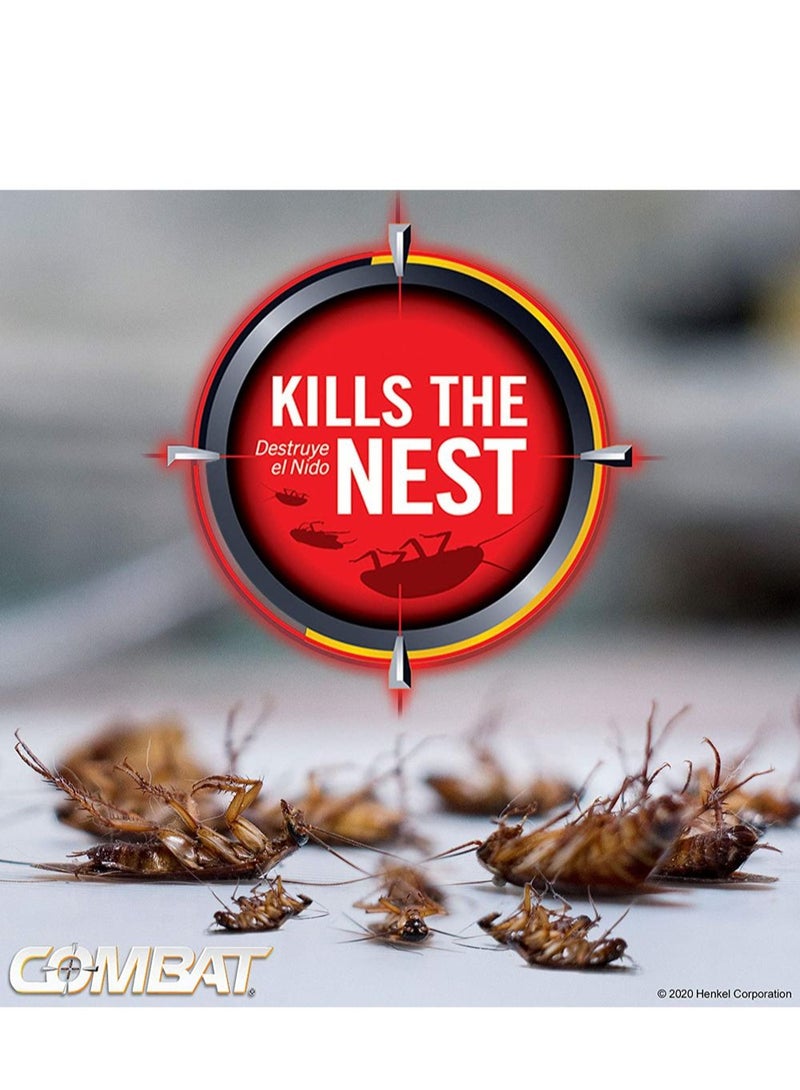 Combat Max Roach Killing Gel Syringe 12g + 12 Bait Stations Defense System, Fast Acting Cockroach Killer, Kills Nest & Colony, Indoor Pest Control for Kitchen Home Bathroom - Image 3