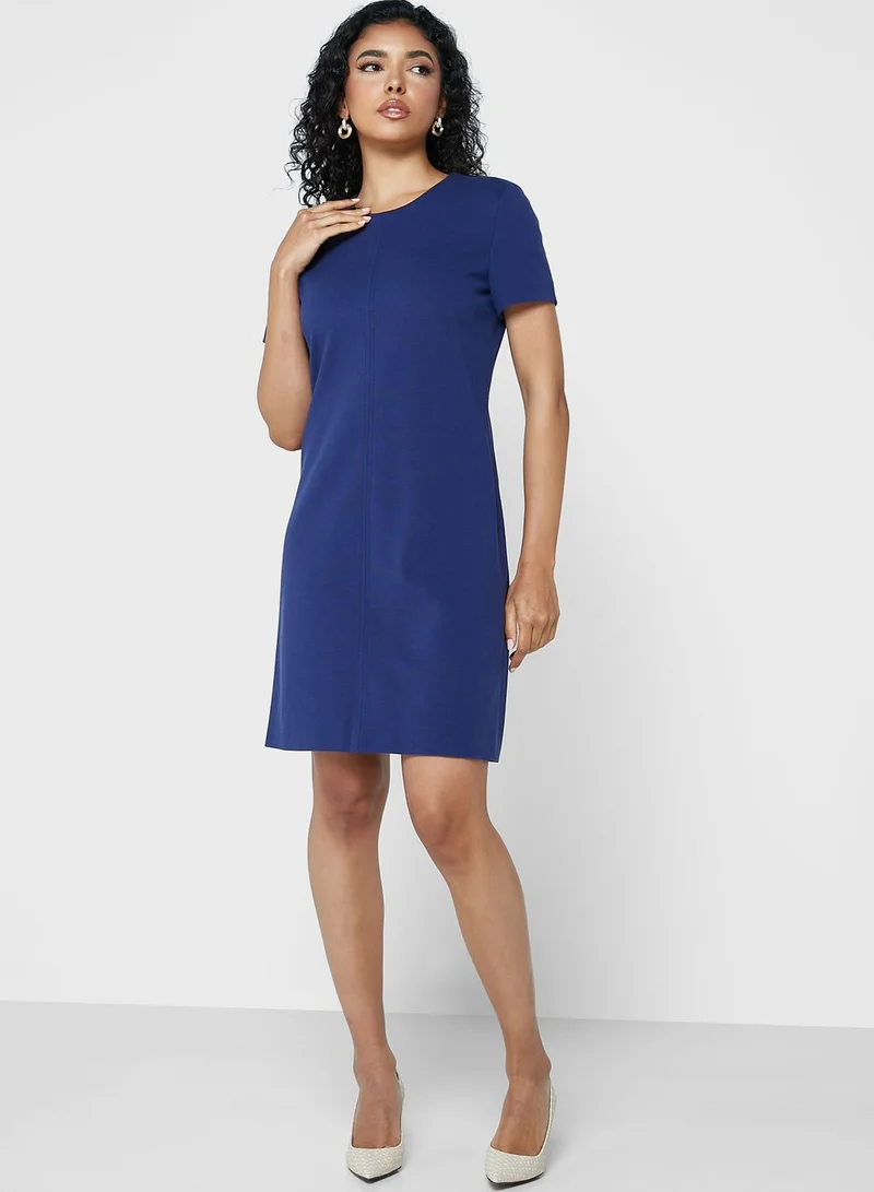 BOSS Round Neck Knitted Dress