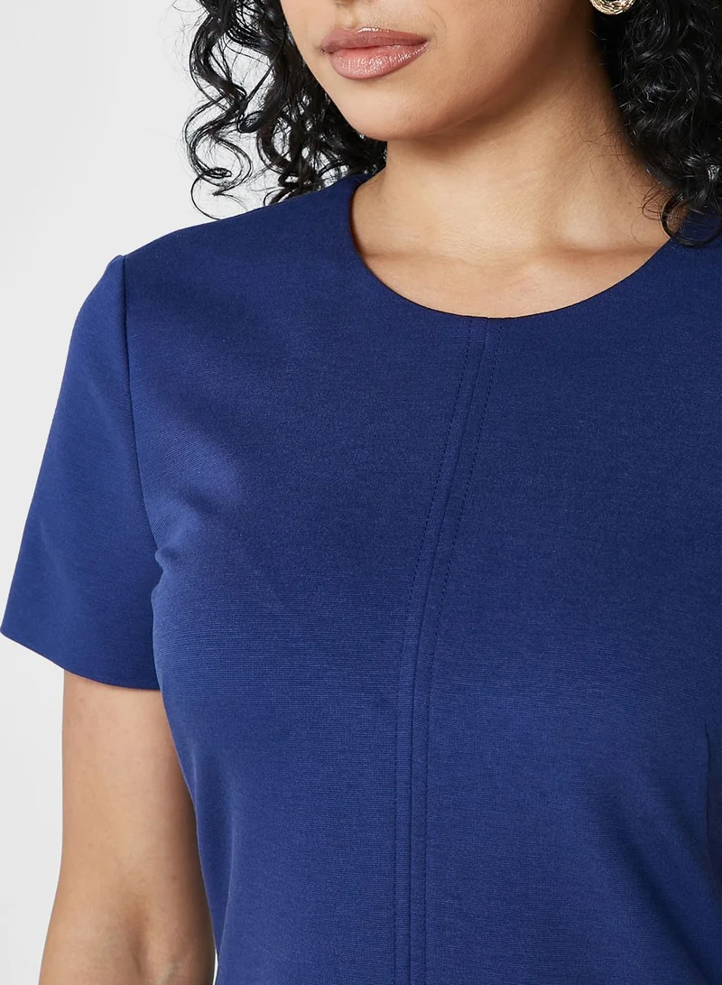 BOSS Round Neck Knitted Dress