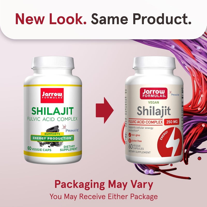 Jarrow Formulas Shilajit 250 mg Dietary Supplement Shilajit Acid Complex for Cellular Energy Production 60 Veggie Capsules 60 Day Supply - Image 2