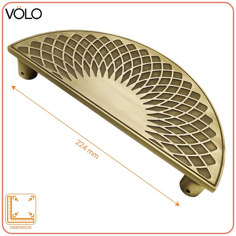 VOLO Main Door HandleDoor Handles for Main DoorGlass Door HandlePull Handles for HomeOfficeHotelsModel S620 Pack of 1 Set 224mm 10 Antique Brass - Image 5
