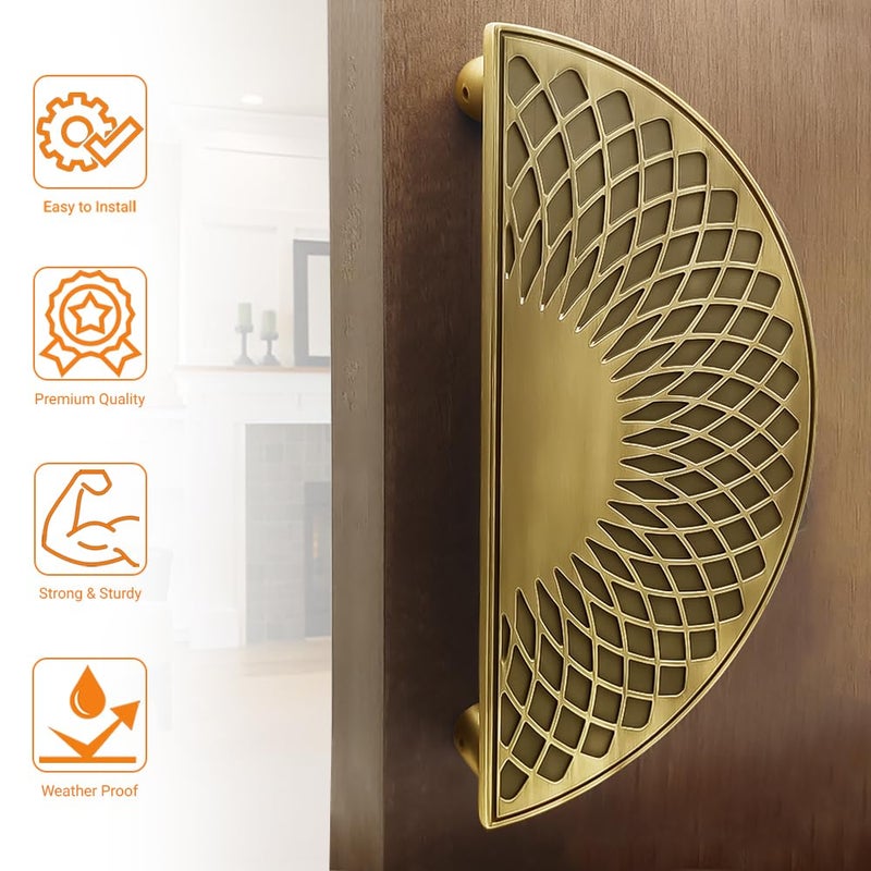 VOLO Main Door HandleDoor Handles for Main DoorGlass Door HandlePull Handles for HomeOfficeHotelsModel S620 Pack of 1 Set 224mm 10 Antique Brass - Image 4
