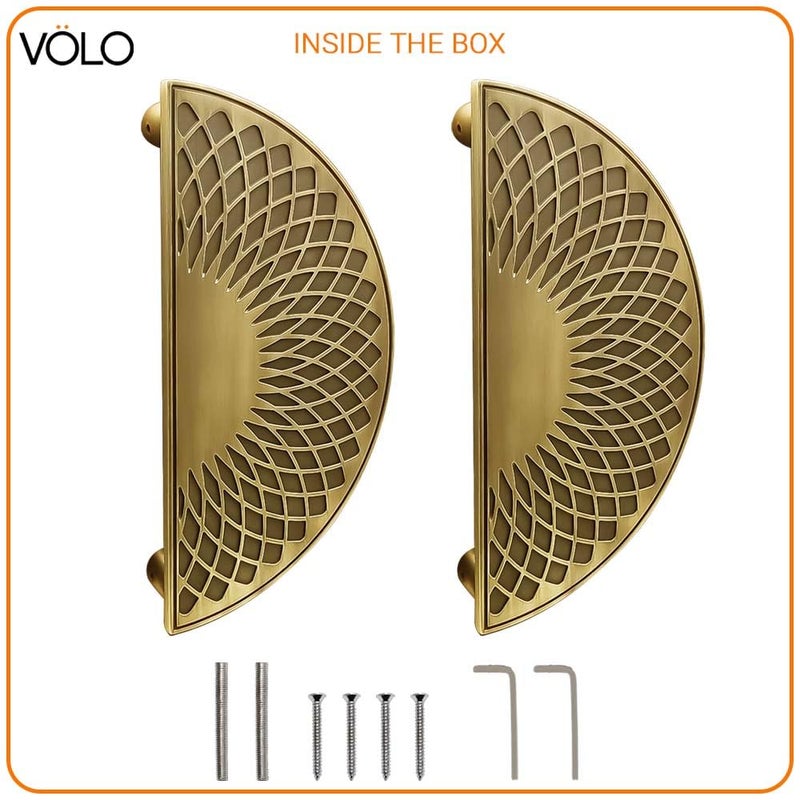 VOLO Main Door HandleDoor Handles for Main DoorGlass Door HandlePull Handles for HomeOfficeHotelsModel S620 Pack of 1 Set 224mm 10 Antique Brass - Image 3