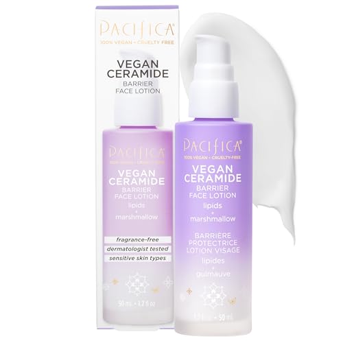 Pacifica Face Moisturizer  Vegan Ceramide Barrier Repair Face Lotion Hydrating For Dry Skin Dermatologist Tested Safe for Sensitive Skin Fragrance Free Vegan  Cruelty Free
