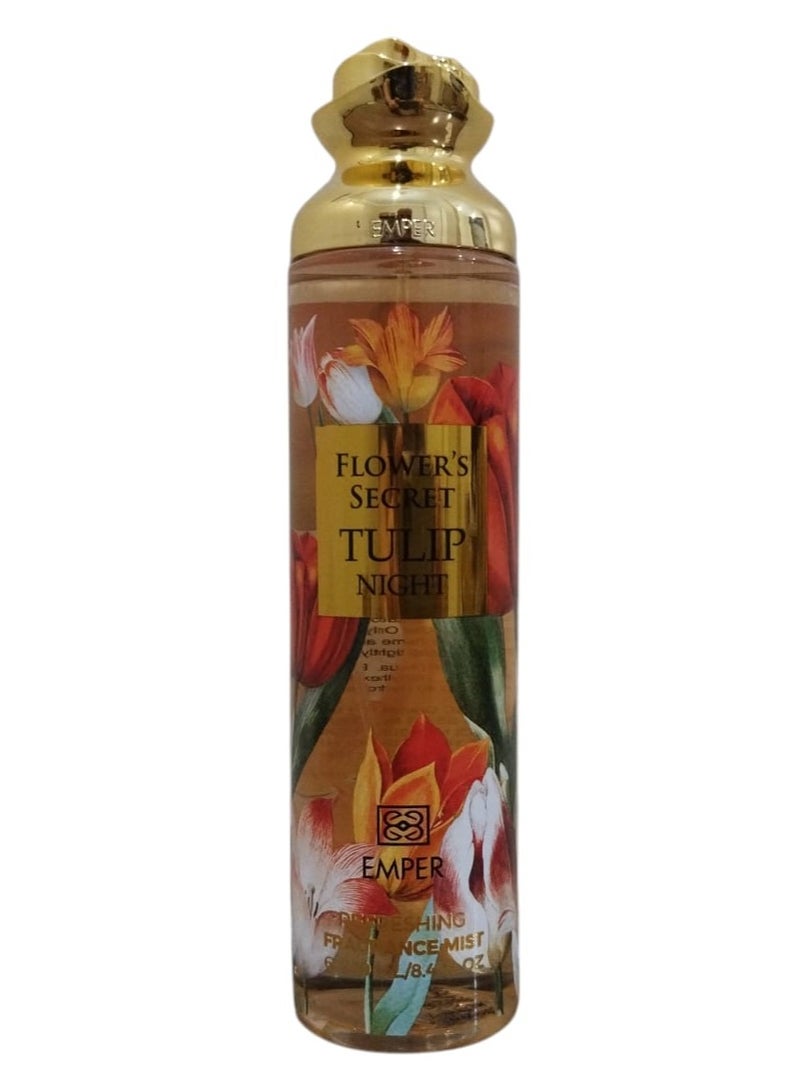 امبر فلاورز سيكريت توليب نايت رذاذ عطري منعش نسائي - 250 مللي