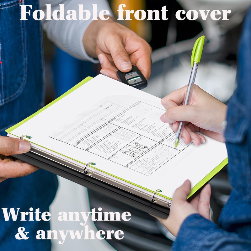 INFUN Telescoping 3 Ring Binder - 4PCS, Portable Plastic 3 Ring Binder with Telescoping Spine, Binders with Foldable Front Cover Holds 8.5"x11" Paper for School, Office, Homes - Image 5
