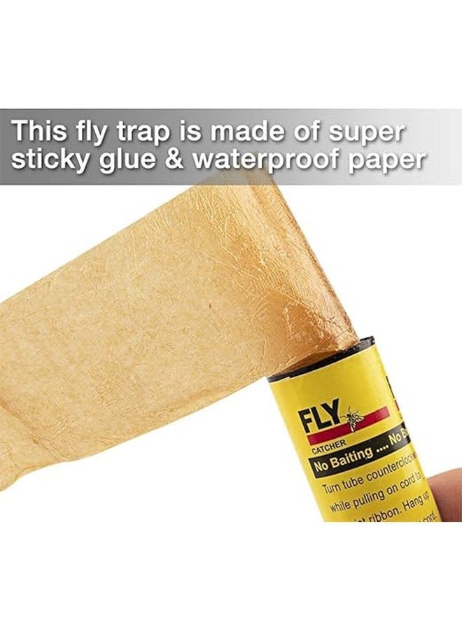 GREEN KILLER 12 Pcs Fly Catcher Sticky Tape, Fly Paper Without Insecticides, Indoor Fly Trap, Kitchen Sticky Fly Trap for Indoor or Outdoor Use  Insect Pest Control Repellent - Image 2