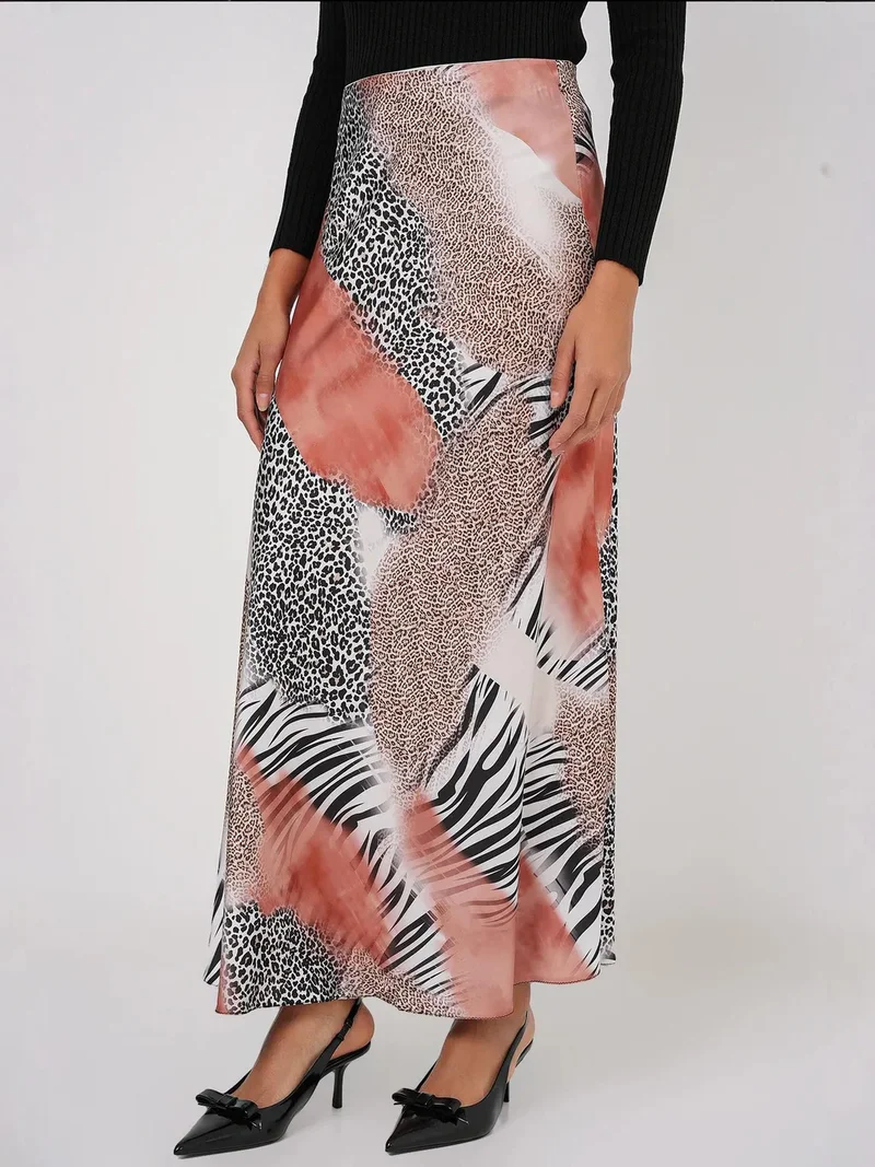 BIG DART BDART Maxi Satin Skirt with Lining