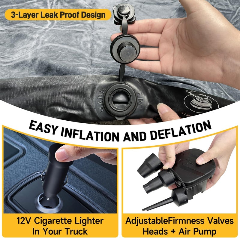 Umbrauto Truck Bed Air Mattress for 5.5-5.8Ft Short Truck Beds with Pump & Carry Bag - Image 4