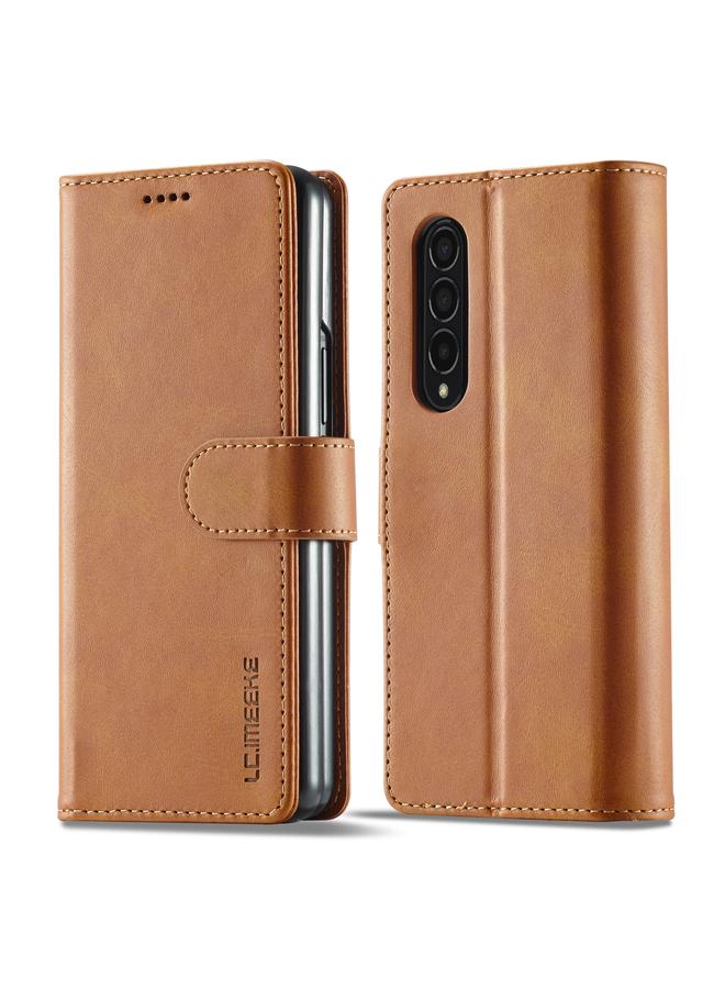 The Bros Case For Samsung Galaxy Z Fold4 5G Calf Texture Leather Phone Case