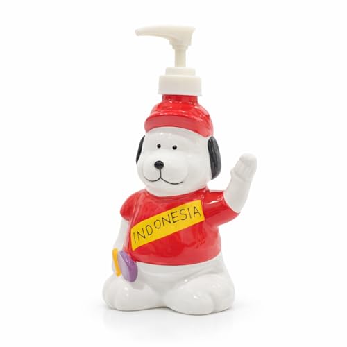 Shopster Cute Bear Indonesia 200 ml Ceramic Soap Dispenser Fancy for Wash Basin, Kitchen, Bathroom (11x 6X 18 cm) - Image 2