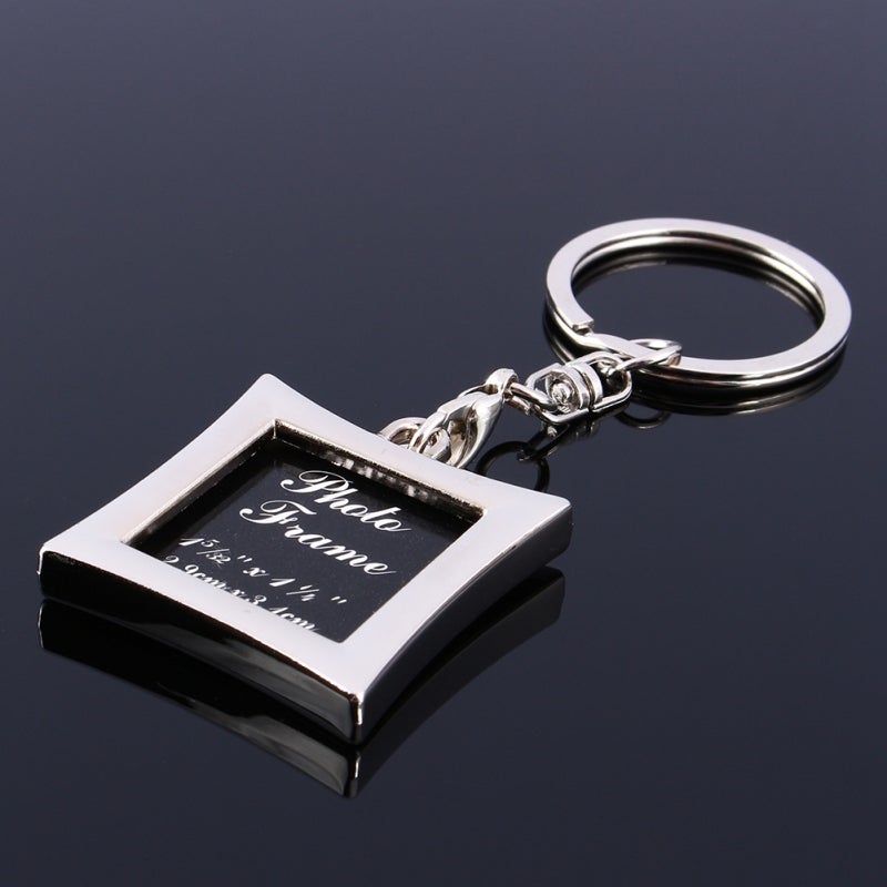 Mini Photo Frame Keychain - Alloy Metal Customizable Photo Logo Insert Personalised Gift for Daily Use & Gifting Occasions - Image 2