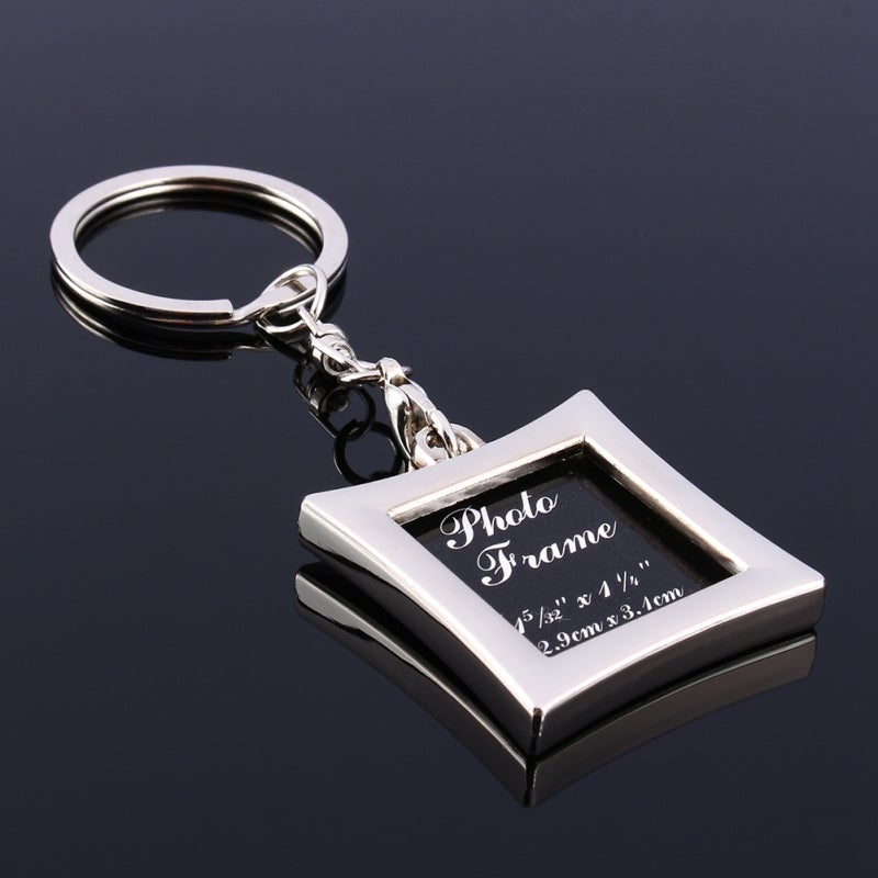 Mini Photo Frame Keychain - Alloy Metal Customizable Photo Logo Insert Personalised Gift for Daily Use & Gifting Occasions - Image 3