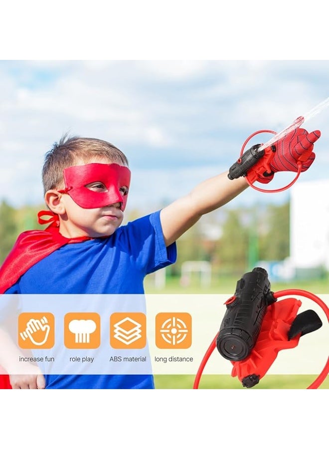 Chabeia Water Pistol,Spider Water Gun for Kids with 5 Meters Range,Superhero Squirt Guns, Summer Outdoor Toys for Kids, Wrist Water Sprayer Toy with Glove,for Party Blaster Swimming Beach Summer Pool Bath Bea - Image 1