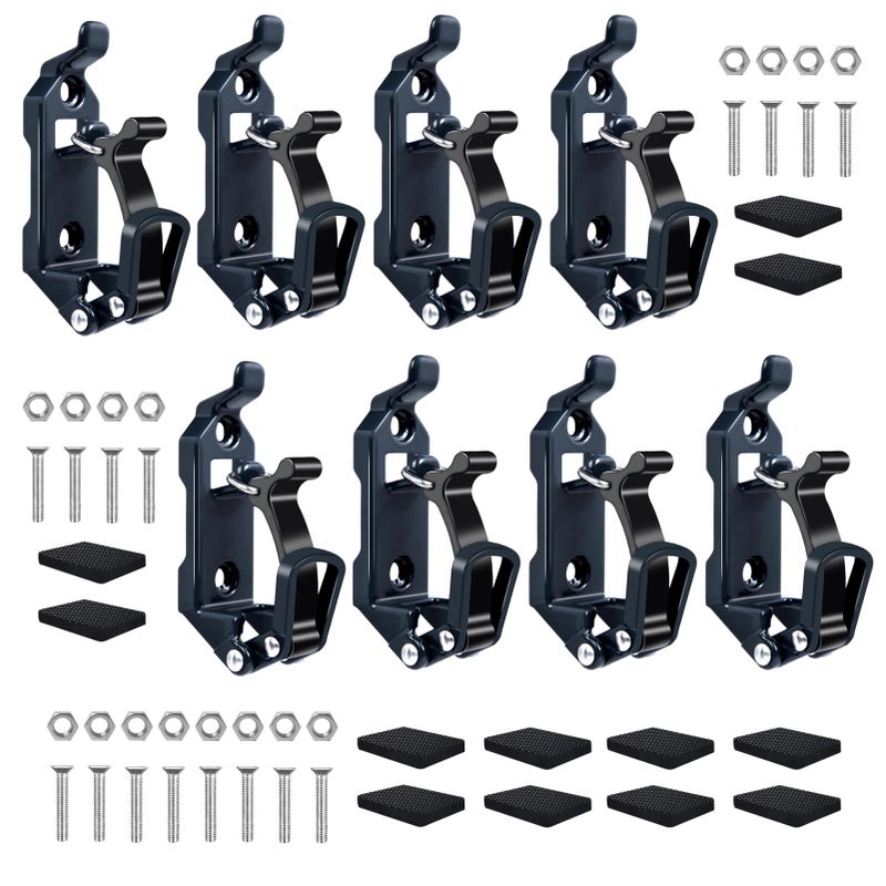 Rtshuok 8Pcs Shovel Mount for Roof Rack Metal Rubber Clamp Mounting Brackets Kit Shovel Holder for Truck Car Accessories for BoatsMilitary EquipmentOverlanding Gear Quick Release Axe Tool Holder - Image 2