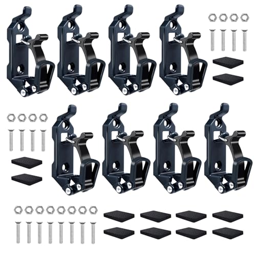 Rtshuok 8Pcs Shovel Mount for Roof Rack Metal Rubber Clamp Mounting Brackets Kit Shovel Holder for Truck Car Accessories for BoatsMilitary EquipmentOverlanding Gear Quick Release Axe Tool Holder - Image 1