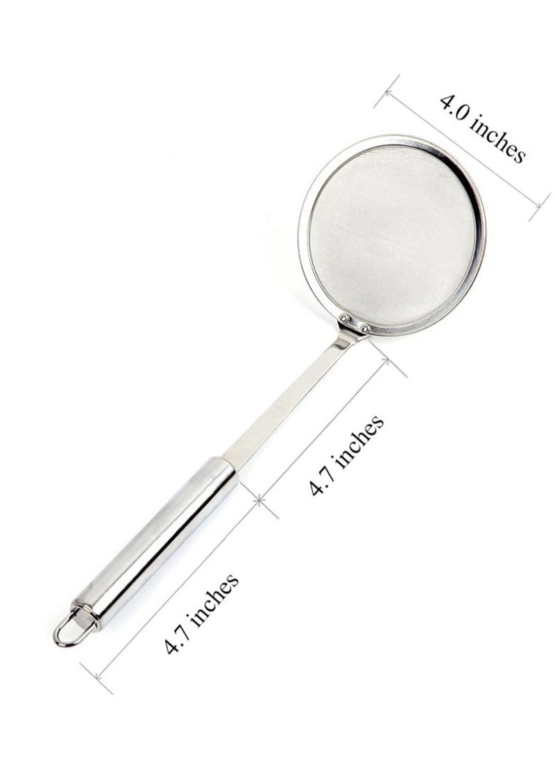 SOLARAE Hot Pot Fat Skimmer Spoon Stainless Steel Fine Mesh Strainer for Skimming Grease and Foam - Image 4