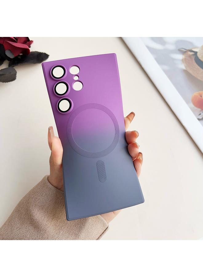 S-TOP Case For Samsung Galaxy S21 Ultra 5G Liquid TPU Silicone Gradient MagSafe Phone Case - Image 3