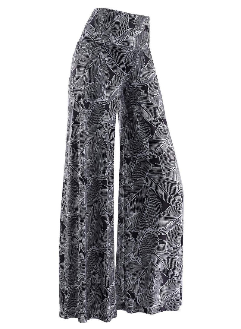 New Cross-border Hot Selling Womens Casual Wide Leg Pants European and American Style Elastic High Waist Sports Pants Comfortable Yoga Trousers Customizable patterns  - Image 2