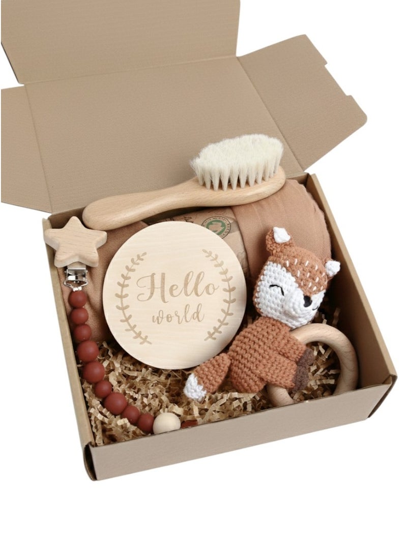 Bambimici – Multi-Purpose Baby Gift Box - Fox Set D - Image 1