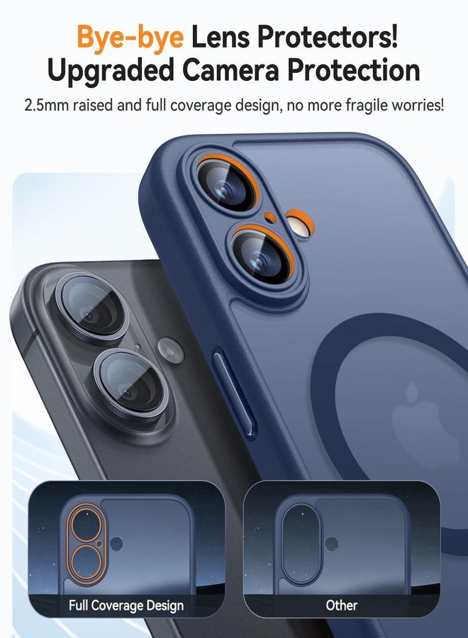 كانشن جراب CANSHN المغناطيسي لهاتف iPhone 17 (6.3 بوصة)، مُطوّر [حماية كاملة للكاميرا] [متوافق مع MagSafe] [شفاف غير لامع] جراب حماية مقاوم للصدمات، أزرق داكن - Image 3