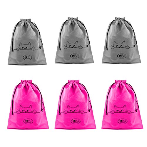 Lify Travel Shoe Bags, Portable Travel Shoe Tote Bags - Packing Organizers for Men and Women- Plain- Pack of 6 Piece - Image 1