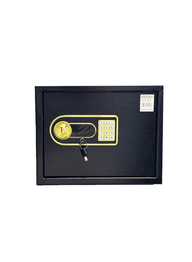 Luxury Fire-Resistant Digital Security Safe With Electronic Number Pad And Lock And Physical  Key 30*38*30 CM - Image 5
