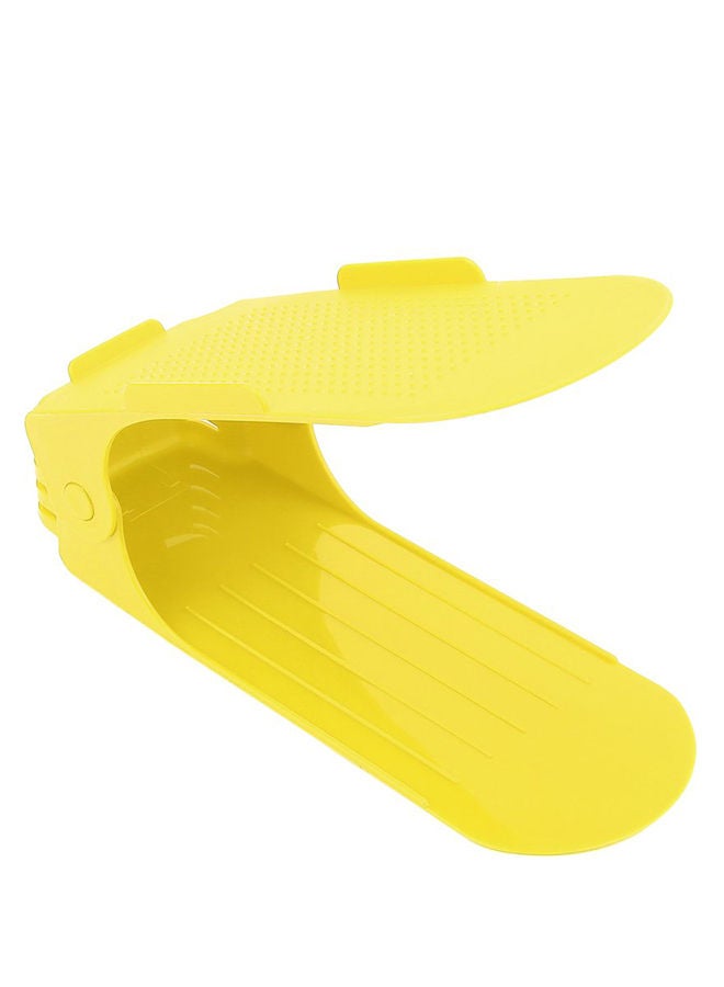 NIBEMINENT Smart Double Shoe Organizer Stand Yellow - Image 1